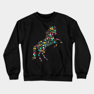 Colorful Polka Dot Horse International Dot Day Crewneck Sweatshirt